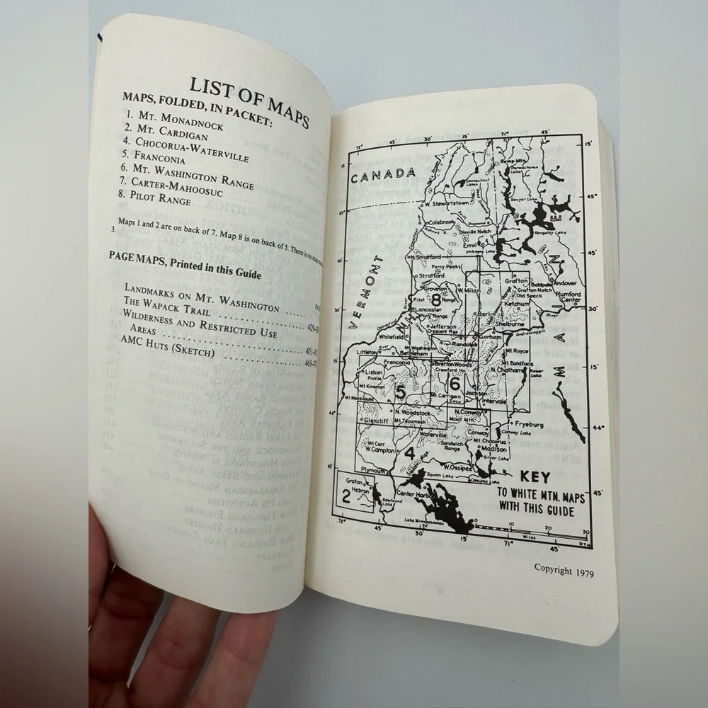 AMC‎ White Mountain Guide 22nd Edition 1979 NH Maine Appalachian Mountain Club